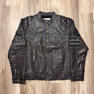 Route 66 co. Zip Up Leather Jacket • Size M